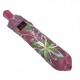 Жіноча парасолька напівавтомат Bellissimo на 10 спиць із квітковим візерунком, рожевий хамелеон, 02018-7
