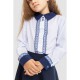 Блуза для дівчаток святкова, колір біло-синій, 172R20 5
