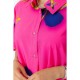 Рубашка женская батал, цвет розовый, 102R5220
