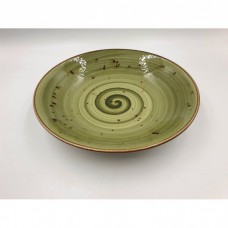 Тарілка супова TULU spiral-green-21 21 см зелена