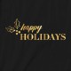 Фартух "Happy holidays", Чорний, Black, англійська