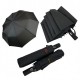 Мужской складной зонт полуавтомат с прямой ручкой от Bellissimo, есть антиветер, черный, 0402М-1