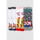Комплект жіночих новорічних шкарпеток 3 пари, колір молочний, білий, сірий, 151R264