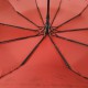 Жіноча парасолька напівавтомат Bellissimo із золотистим візерунком на куполі на 10 спиць, бордова, 018308-8