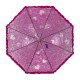Детский прозрачный зонт-трость с ажурным принтом от SL, малиновый, 018102-5