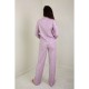 Пижамный костюм из хлопка с брюками Beatrice Розовый