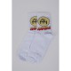 Чоловічі шкарпетки, білого кольору з принтом, 151R105