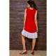 Літня сукня з рюшею, червоного кольору, 167R100- 2