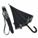 Женский зонт-трость с городами на серебристом напылении под куполом, черный, 01011-4
