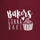 Фартух "Bakers gonna bake", burgundy, burgundy, англійська