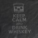 Подставка из сланца "Keep calm and drink whiskey", Чорний, Black, англійська