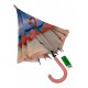 Жіноча парасолька-тростина напівавтомат з рожевою ручкою від SWIFTS з фламінго, 0335-2
