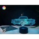 3D нічник "Автомобіль 20" + пульт дистанційного керування + мережевий адаптер + батарейки
