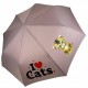 Детский складной зонт для девочек и мальчиков на 8 спиц "I♥Cats" с котиком от Toprain, пудровый, 02089-6