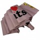 Детский складной зонт для девочек и мальчиков на 8 спиц "I♥Cats" с котиком от Toprain, пудровый, 02089-6
