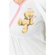 Комплект ночная рубашка + халат, цвет молочный, 219RX- 7106
