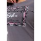 Піжама жіноча з принтом, колір сірий, 219RF-050
