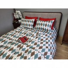 Комплект постельного белья Ромб зеленый, Turkish flannel