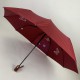 Жіноча складна парасолька напівавтомат із подвійною тканиною з принтом квітів, бордова, top 0134-6