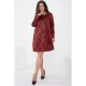 Коротка сукня, червоного кольору, з люрексу, 153R4052