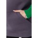 Худі жіночий на флісі, колір сіро-зелений, 102R312