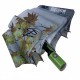 Жіноча парасолька напівавтомат від TheBest з Ейфелевою вежею і листям, зелена, 0544-3
