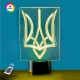 3D ночник "Герб Украины" (УВЕЛИЧЕННОЕ ИЗОБРАЖЕНИЕ)+ пульт ДУ+ батарейки (3ААА)  3DTOYSLAMP