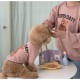 Худі на флісі для собаки Ведмедик 11219 L рожеве