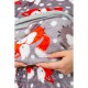 Піжама жіноча плюшева, колір сіро-помаранчевий, 102R5241