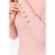 Кофта женская трикотажная однотонная, цвет светло-розовый, 204R017