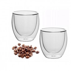 Набір склянок низьких із подвійними стінками Kamille KM-9013 100 мл 2 шт