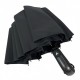 Сімейна складна парасолька напівавтомат на 10 спиць з великим куполом від TheBest, антивітер, чорна, 0731-1