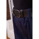 Штаны женские темно-синего цвета, в полоску, батал, 102R094