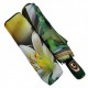 Жіноча парасолька-автомат у подарунковій упаковці на 9 спиць із квітковим принтом від Frei Regen, зелена ручка, 09086-4