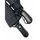 Мужской зонт полуавтомат в два сложения от фирмы "Fiaba", черный, код F0200-1 Fiaba