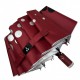 Складна парасолька напівавтомат з абстрактним принтом від "Срібний дощ", антивітер, бордовий 022-309-2