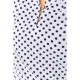 Блуза в горох, колір біло-синій, 230R112- 8