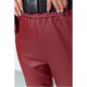 Штани жіночі з екошкіри, колір бордовий, 186R5205