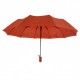 Жіноча парасолька напівавтомат Bellissimo із золотистим візерунком на куполі на 10 спиць, червона, 018308-6