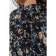 Платье шифоновое с принтом, цвет черно-бежевый, 204R20 1