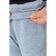 Спорт штаны мужские на флисе, цвет светло-серый, 241R002