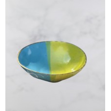 Тарілка супова Декор Кераміка Вільна ДКТО-700-В 17.5 см блакитна з жовтим