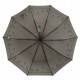 Жіноча парасолька напівавтомат Bellissimo із золотистим візерунком на куполі на 10 спиць, сіра, 018308-7