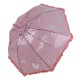 Детский прозрачный зонт-трость с ажурным принтом от SL, розовый, 018102-6