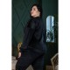 Женская пижама велюровая с кофтой XXL Пч1500 Черный