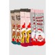 Комплект жіночих шкарпеток новорічних 3 пари, колір бежевий, світло-рожевий, світло-сірий, 151R267