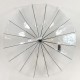 Прозрачный зонт-трость, полуавтомат с белой ручкой и каймой по краю купола от Toprain, 0688-1