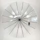 Прозора парасолька-тростина, напівавтомат з білою ручкою і облямівкою по краю купола від Toprain, 0688-1