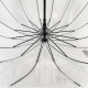 Прозора парасолька-тростина, напівавтомат з білою ручкою і облямівкою по краю купола від Toprain, 0688-1