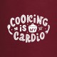 Фартух "Cooking is my cardio", burgundy, burgundy, англійська